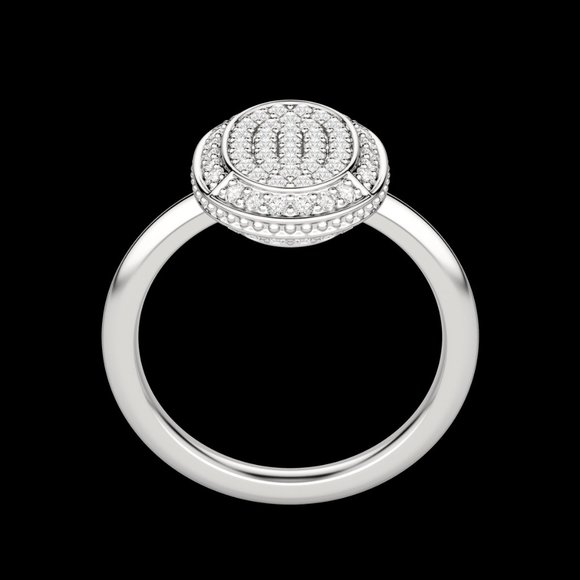 Oval Pavé Ring - Picture 5 of 9